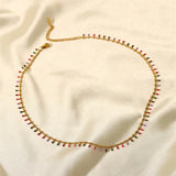 Bohemian Tassel Colorful Necklace Collares Stainless Steel Necklace