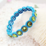 Boho Enamel Rainbow Bracelet DIY Beaded Cuff Bangle
