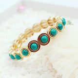Boho Enamel Rainbow Bracelet DIY Beaded Cuff Bangle