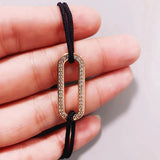 925 Silver Bracelet on Cord High Jewelry Gift