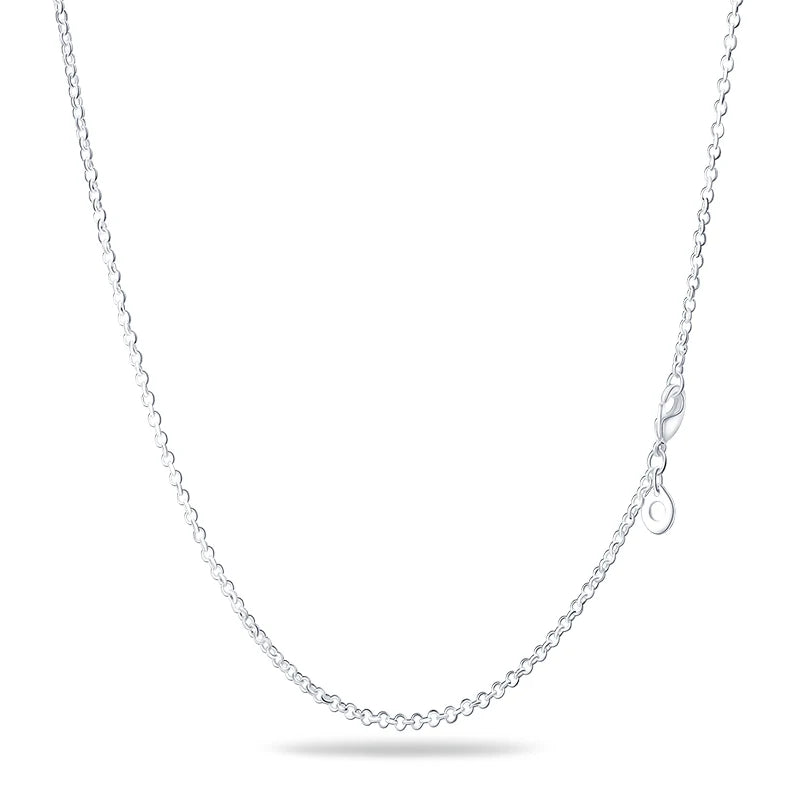 Silver Sapphire Necklace Pendant Charm Beads Women Party Fine DIY