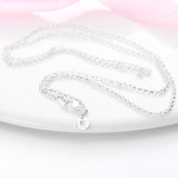 Silver Sapphire Necklace Pendant Charm Beads Women Party Fine DIY