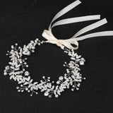 Bride Headband Rhinestone Pearl Wedding Hair Band Decor