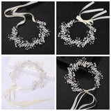 Bride Headband Rhinestone Pearl Wedding Hair Band Decor