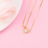 Brilliant 925 Silver Double Chain Necklaces for Women Wedding Party