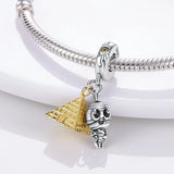 Buddha Mummy Pyramid Gear Silver 925 Bracelet Necklace Charms DIY Jewelry