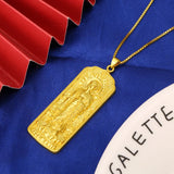 Buddha Square Plated Pendants for Men with Box Chain