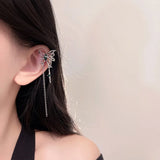 Green Rhinestone Butterfly Hairpin with Tassel