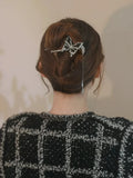 Butterfly Hairpin Hair Clip Rhinestone Enamel Tassel Twist Clip Headwear