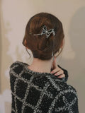 Butterfly Hairpin Hair Clip Rhinestone Enamel Tassel Twist Clip Headwear