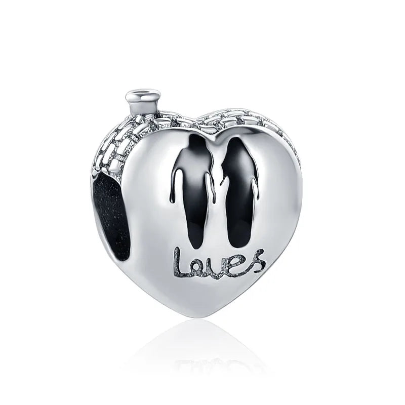 925 Silver Wedding Ring Forever Love Dangle Bracelet Charm