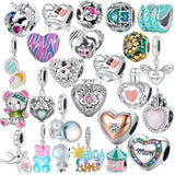 Silver Charm Pendant for DIY Jewelry Fit Bracelets Bangle