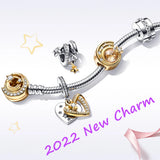 925 Silver Padlock & Key Dangle for Bracelet Beads DIY Jewelry Gift