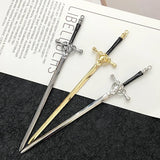 Chinese Punk Ruby Pendant Sword Hairpin Modern Headdress Hair Jewelry