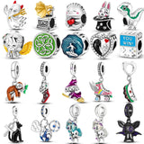 Christmas Socks Chameleon Angel Wings Charm Bracelet Necklace Beads