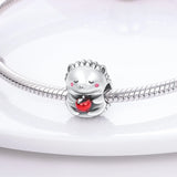 Christmas Socks Chameleon Angel Wings Charm Bracelet Necklace Beads