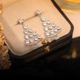 Christmas Tree Earrings S925 Silver Needle High-end Sense Earrings