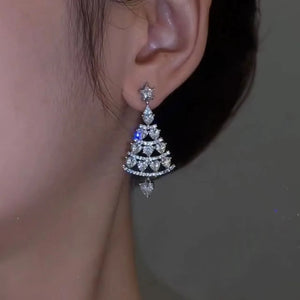 Christmas Tree Earrings S925 Silver Needle High-end Sense Earrings