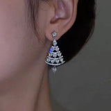 Christmas Tree Earrings S925 Silver Needle High-end Sense Earrings