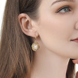 Turquoise Freshwater Pearl Dangle Earrings Wedding Party Jewelry