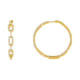 Micro Pave CZ Hoop Earring For Women 5A Cubic Zirconia Open Circle Hoops