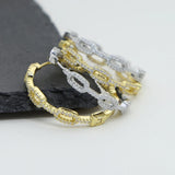 Micro Pave CZ Hoop Earring For Women 5A Cubic Zirconia Open Circle Hoops