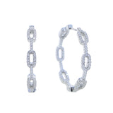 Micro Pave CZ Hoop Earring For Women 5A Cubic Zirconia Open Circle Hoops