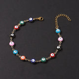 Vintage Colorful Link Chain Anklet for Women