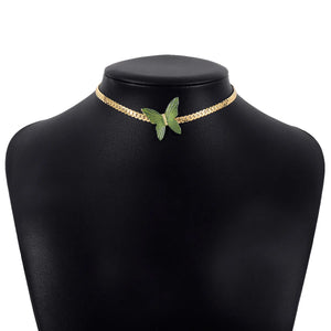 Sweet Butterfly Choker Chain Necklace for Women