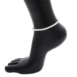 Simulated Pearl Anklet 4/6/8/10mm Bead Anklet