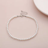 Simulated Pearl Anklet 4/6/8/10mm Bead Anklet