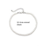 Simulated Pearl Anklet 4/6/8/10mm Bead Anklet