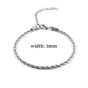 Classic Snake Fish Bone Chain Anklet Stainless Steel Link Chain Anklet For Women