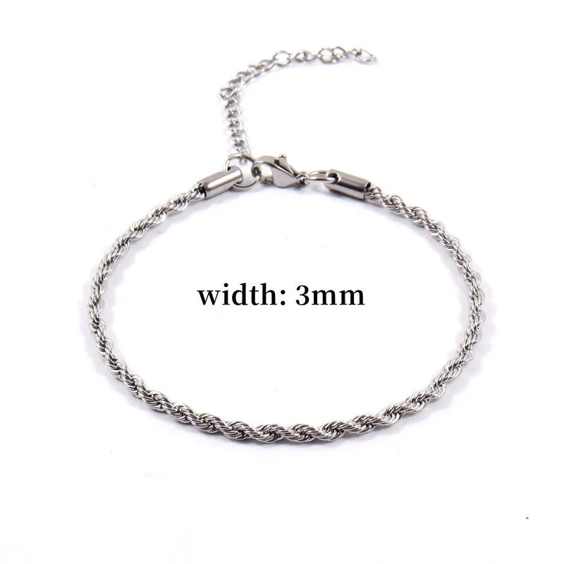 Classic Snake Fish Bone Chain Anklet Stainless Steel Link Chain Anklet For Women