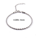 Classic Snake Fish Bone Chain Anklet Stainless Steel Link Chain Anklet For Women