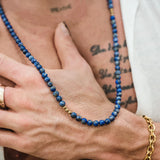 Classic 6mm Stone Beaded Necklace Men Gift