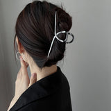Copper Hair Clips Silver Metal Hair Claw Back of Head Hair Accessories