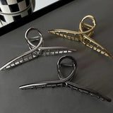 Copper Hair Clips Silver Metal Hair Claw Back of Head Hair Accessories