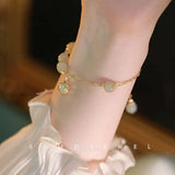 Retro Bell Bracelet Hetian Jade Green Natural Gift Dropship