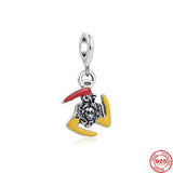 Clown Demon Mask Cross Scepter 925 Silver Charms Beads