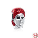Clown Demon Mask Cross Scepter 925 Silver Charms Beads