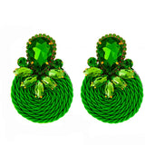 Colorful Crystal Earrings High-quality Round Drop Jewelry