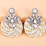 Colorful Crystal Earrings High-quality Round Drop Jewelry
