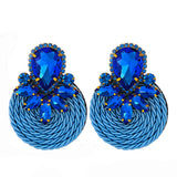 Colorful Crystal Earrings High-quality Round Drop Jewelry