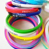 20PCS Bulk Silicone Friendship Wristband Mix Print Bracelets