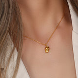 Sexy Body Pendant Necklace Stainless Steel 18K Plated Crystal Paved Jewelry