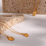 Sexy Body Pendant Necklace Stainless Steel 18K Plated Crystal Paved Jewelry
