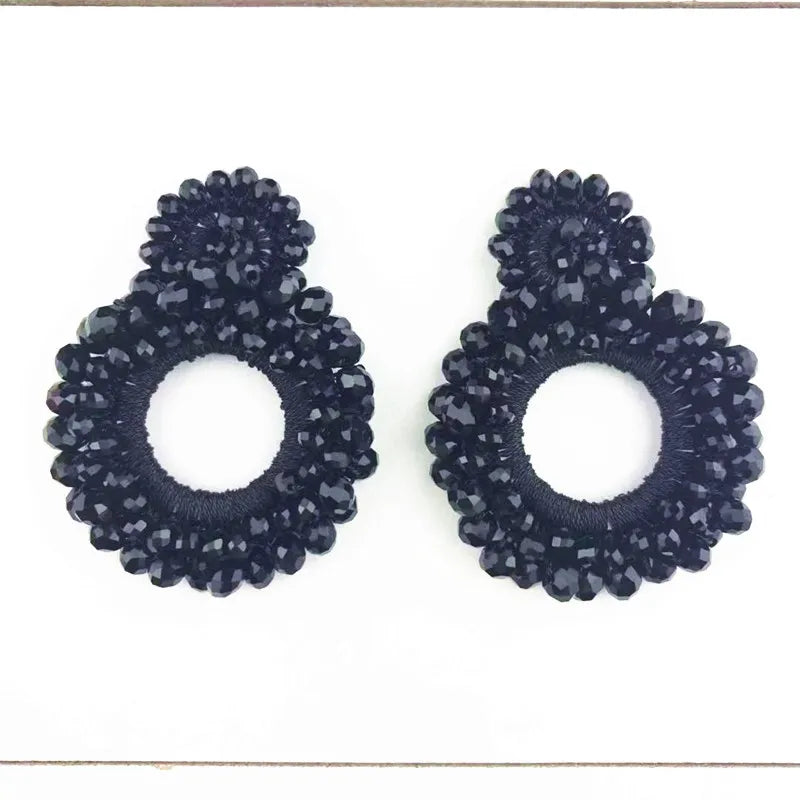 Crystal Big Pendant Earrings Women Adds Charm Oorbellen