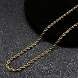 Cuban Chain Punk Hip Hop Twist Necklace Ladies Jewelry Gift