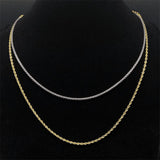 Cuban Chain Punk Hip Hop Twist Necklace Ladies Jewelry Gift